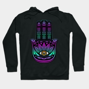 Hamsa Protective Hand with Eye Yoga Symbol Hoodie